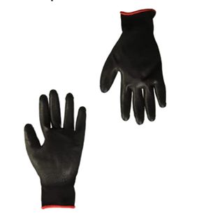 Guante negro palma de nitrilo, S, M Y L