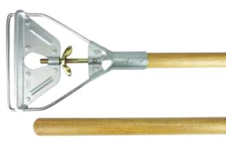 Mango de madera para trapeador con tornillo